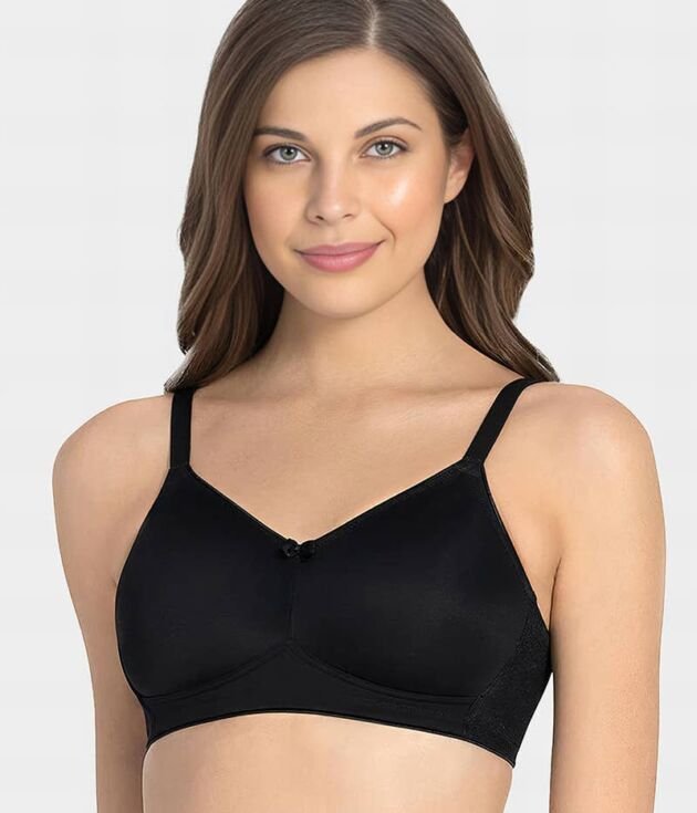 Casual Plus Size Full Coverage Minimiser Bra - Black
