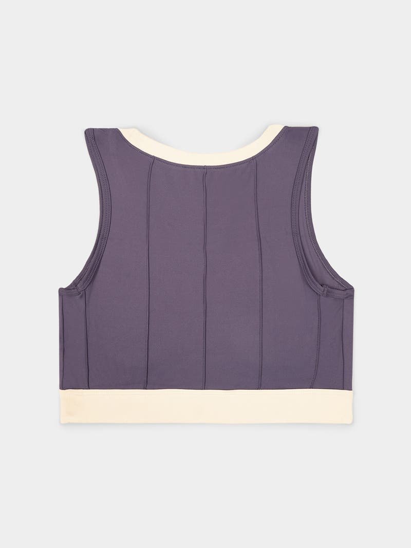 Shyle Medium Impact Classic Back | Sports Bra Dancing and Training Cycling Sportswear - Cadet Purple - Image 4