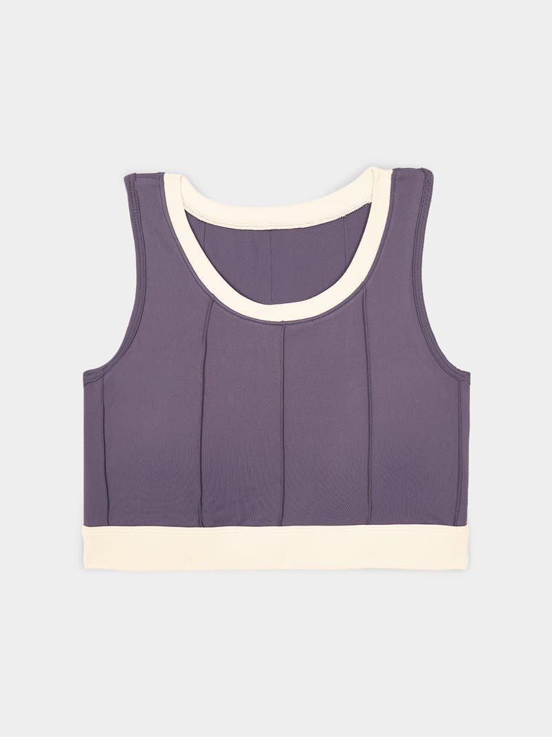 Shyle Medium Impact Classic Back | Sports Bra Dancing and Training Cycling Sportswear - Cadet Purple - Image 7