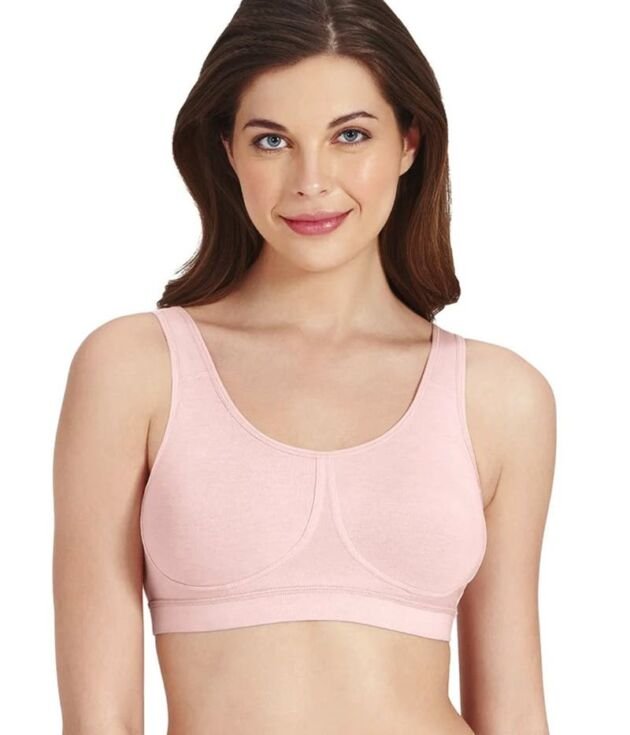 Casual Plus Size Sleep Full Coverage Everyday Bralette Cami Bra - CrystalRose