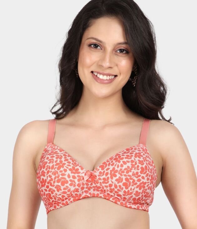 Casual 3/4th Coverage Everyday T-Shirt Bra - Shell Pink