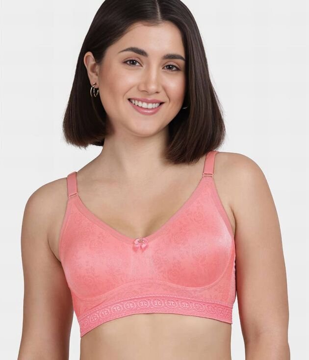Casual Lacework Plus Size 3/4th Coverage Everyday Bra - Bubblegum